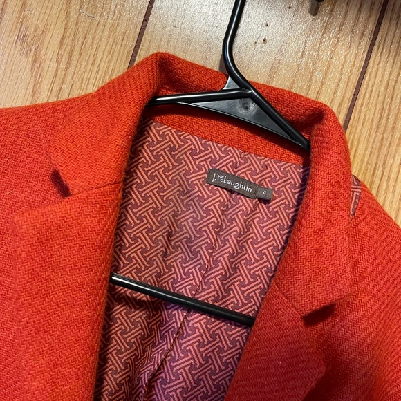 J. McLaughlin Orange Blazer Size 4 - Picture 5 of 8